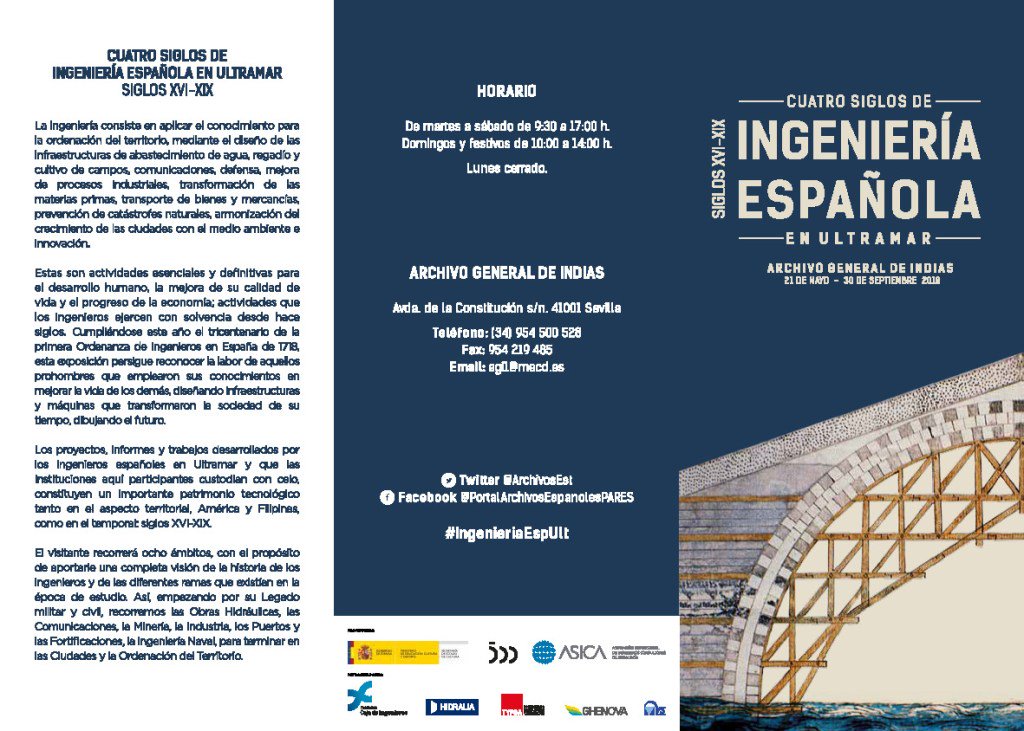 Éxito de la Exposición “Cuatro siglos de ingeniería española en Ultramar, siglos XVI-XIX” en su primer mes de apertura al público ingesa.eu/exito-de-la-ex…