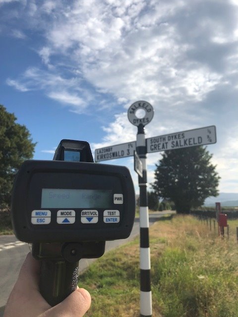 EdenPolice's tweet photo. Due to numerous speed complaints and traffic data collated, speed enforcement at #NorthDykes this morning. 4 drivers issued with traffic offence reports for excess speed in 1 hour. Please drive to arrive! #SlowDown #fatal4 #PC2209 https://t.co/jaXN0jayVx