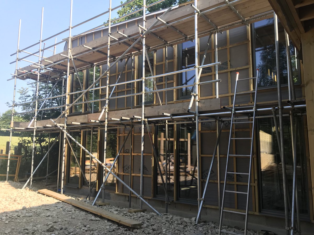 Nice day in the sun yesterday to see the windows and sliding doors being installed by @NorrskenWindows at our project in Bixley Lane. The project backs on to Flatropers woods and overlooks open countryside #RXA #ruraldesign #Sustainability #sustainablebuild