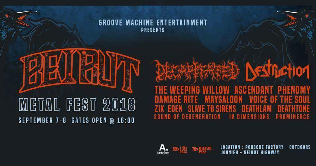 SirensTo's tweet image. On September 7th-8th we will be sharing the stage with local, regional and international bands like @decapitated and @destruction etc. Join us for a one killer show! #slavetosirens #Lebanesebands #femalebands #Thrashmetal  #Deathmetal  #HEAVYMETAL #News #MiddleEast #Lebanon