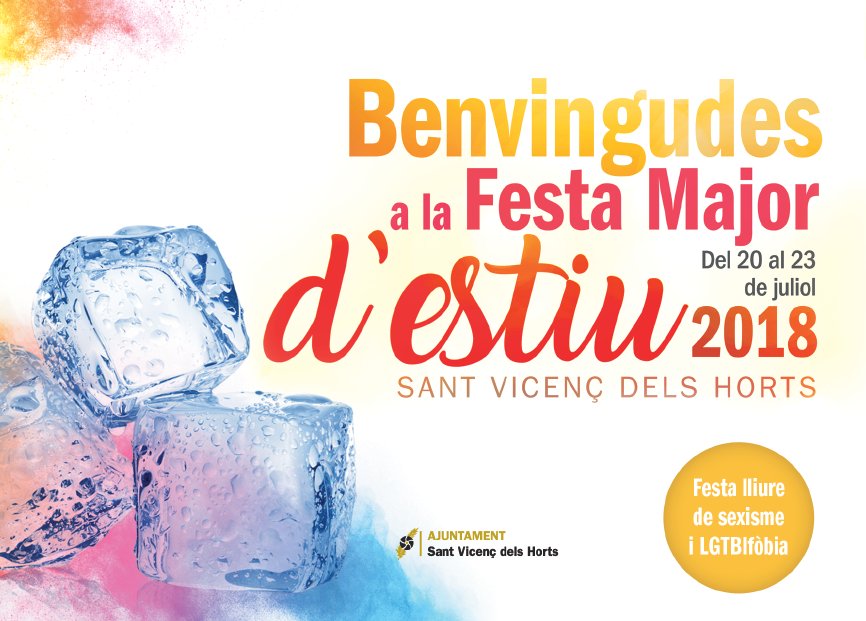 🎉 Benvingudes a la #Festa Major d'Estiu!

📌 Del 20 al 23 de juliol

Esteu preparats per viure una festa refrescant, farcida de propostes per a tots els gustos i edats? 

👉 Consulteu el programa sencer a bit.ly/2zhb1Ia

#SantVicençdelsHorts