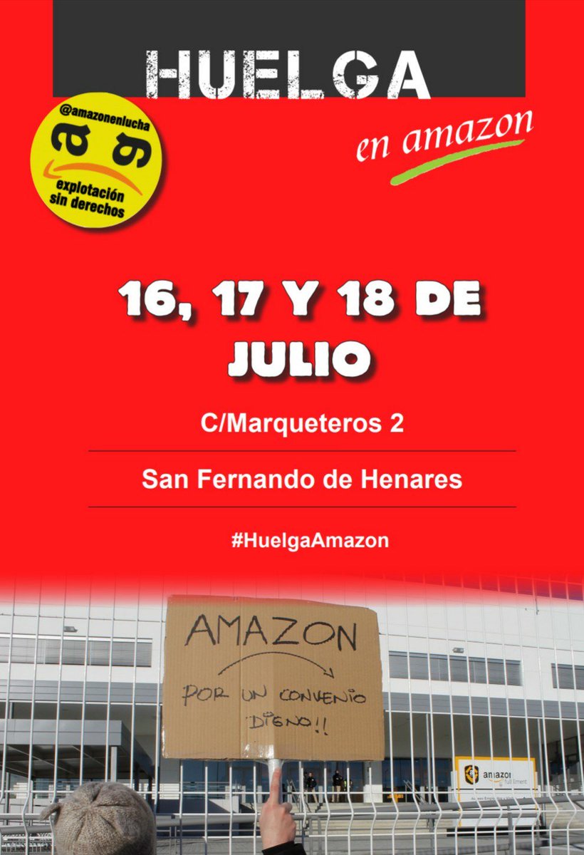 cs8demarzo's tweet photo. Hace unos meses pararon San Fernando y ahora, si hace falta, lo volverán a hacer. Todo nuestro apoyo a @AmazonEnLucha https://t.co/ToSzr4YYlZ