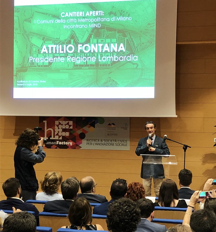 Il Presidente Attilio Fontana apre l’evento “Cantieri aperti: I Comuni della Città Metropolitana di Milano incontrano MIND”, presente questa mattina in MIND. Dopo i saluti di Massimo Minelli e <a href="/FAltitonante/">Fabio Altitonante</a> , racconteranno il progetto <a href="/giovanniazzone/">giovanni azzone</a> , Bonomi, e Ruckstuhl.