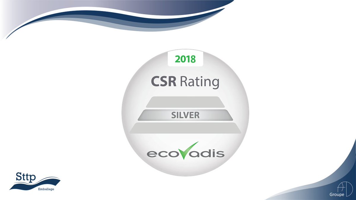 #STTP Emballage place la RSE au coeur de sa stratégie et obtient le statut Silver par #ECOVADIS. STTP Emballage une société du groupe AFD.