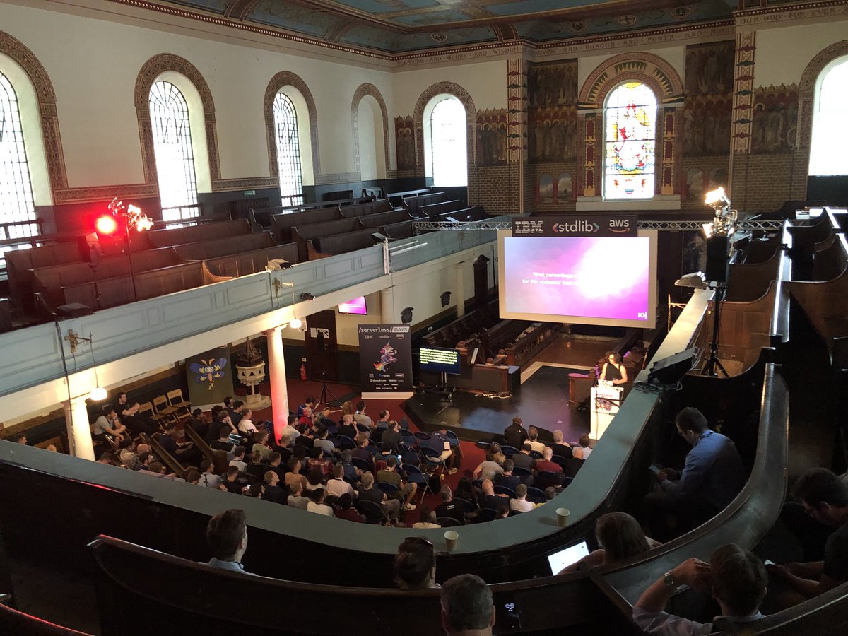 ServerlessLDN's tweet image. It&apos;s @ewindisch doing her thing! #serverlessLDN