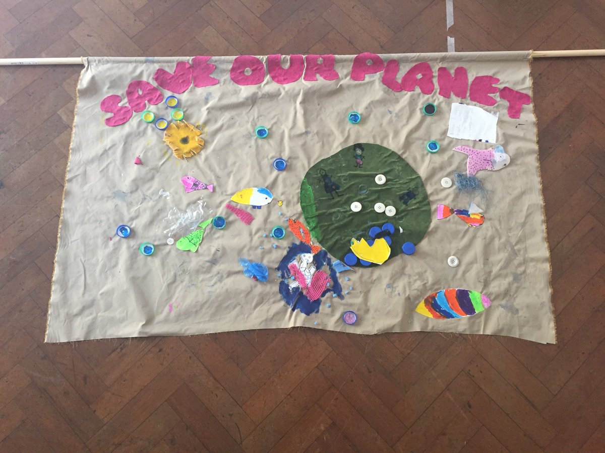KenderArtRoom's tweet photo. Banners ready for our plastic protest today at 1.45pm.  Join the protest!! https://t.co/a3owpnzMF6