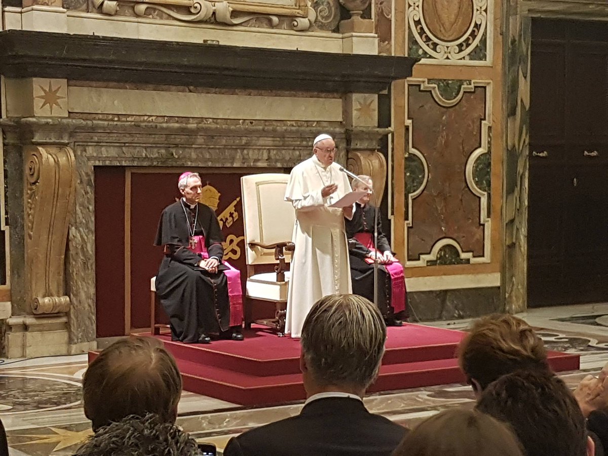 CathWelDev's tweet image. Papal audience and blessing #LaudatoSi18