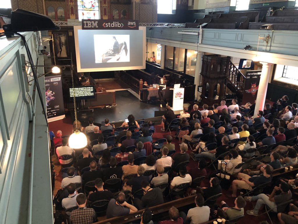 ServerlessLDN's tweet image. Now @sarah_edo is channelling her inner John Travolta #serverlessLDN