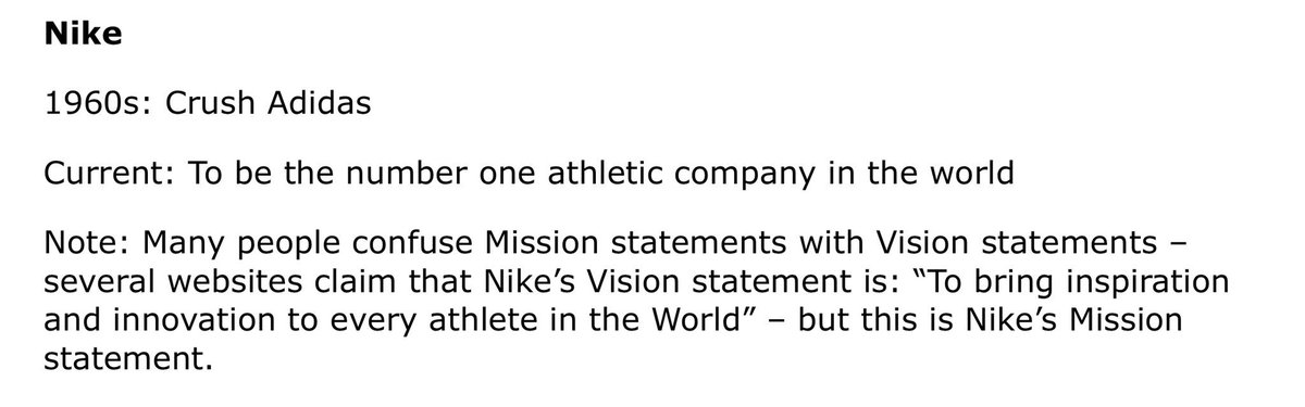 nike's mission and vision