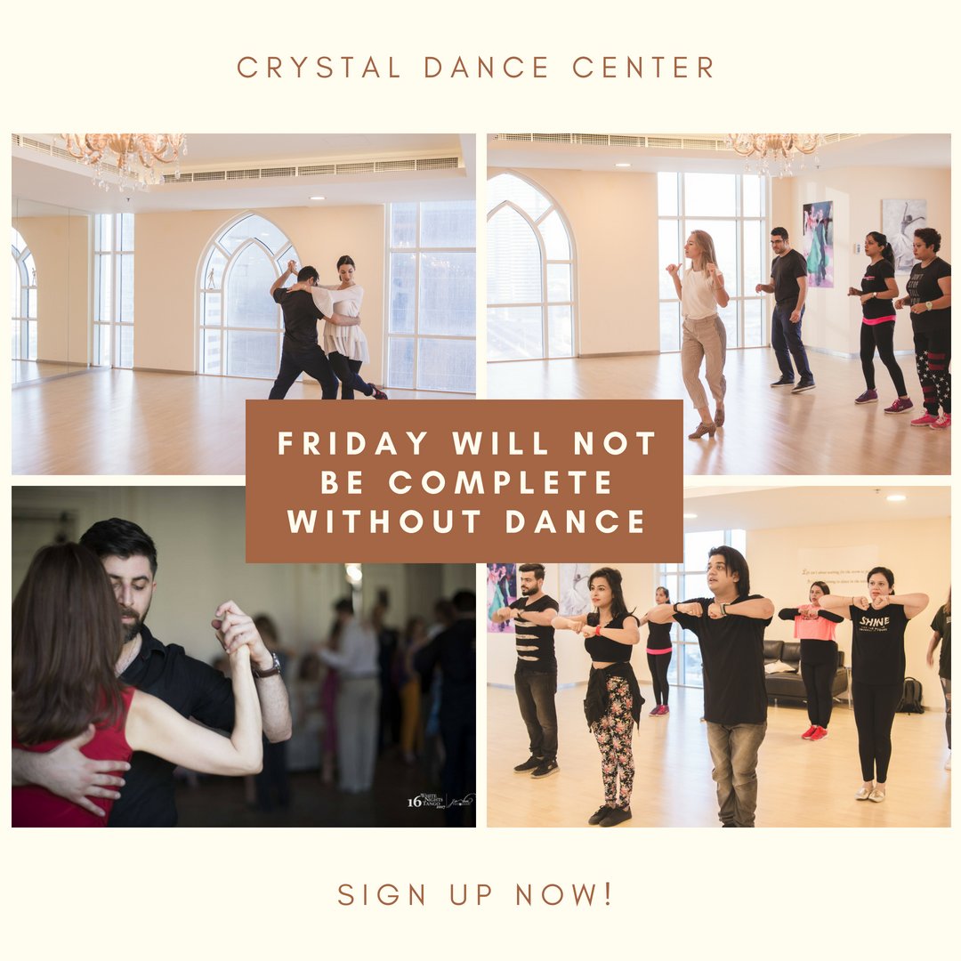center_crystal's tweet photo. Friday Classes

3 PM Bollywood with Shekhar
5 PM Argentine Tango with Greta
6 PM Salsa Beginners with Greta

Register now!
04-3957751
info@crystaldancecenter.com https://t.co/PL9RfpSH72