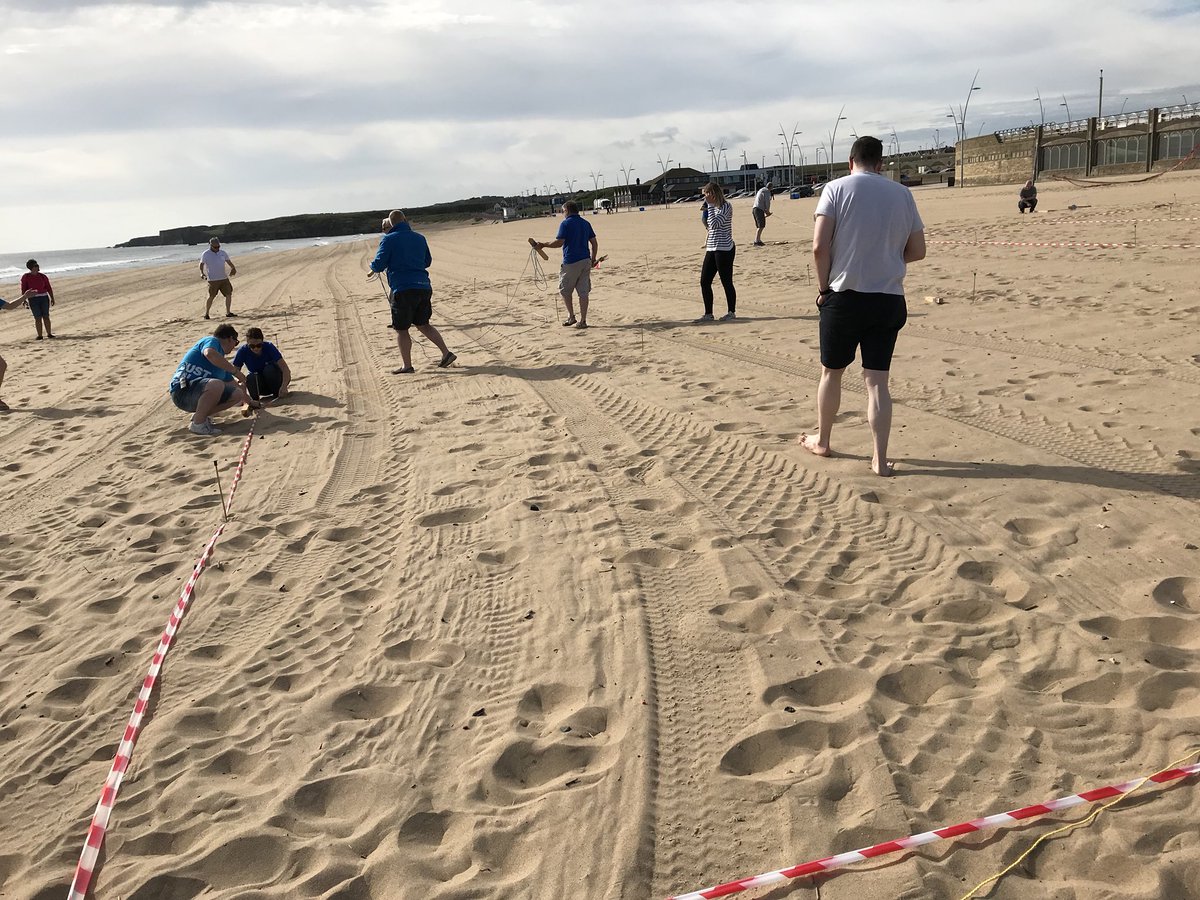 run2legacy's tweet photo. Some of our team are busy helping out set up for The Sandcastle Challenge on Sandhaven beach, Tynemouth. Around 1100 children will arrive to compete in the construction of space themed sandcastles. #run2academy #STEM https://t.co/trXxzk5DIJ