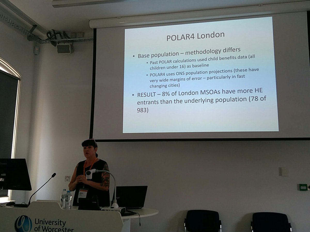 FuadContinuum's tweet photo. Karina Berzins from Continuum on limitations of using #Polar4 and #freeschoolsmeals to direct outreach #wideningparticipation work on their own. #FACEWORC18 #criticaldatascience @FACEaccess https://t.co/6Wklz6FZVN