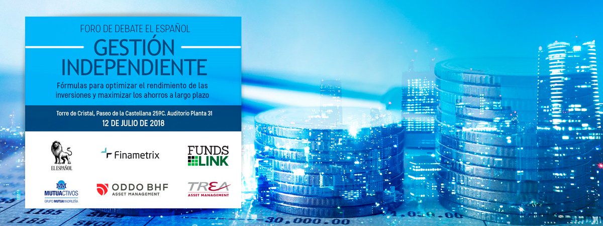 elespanolcom's tweet photo. ¡No te pierdas el próximo Foro @elespanol2015 sobre Gestión Independiente organizado junto a @Finametrix , @fundslink_ , @la_Mutua, @ODDO_BHF y @Trea_AM! @arturocriado modera el debate donde participarán las voces de la nueva filosofía de gestión #INVERSIONESEE https://t.co/yvhk09AhRT