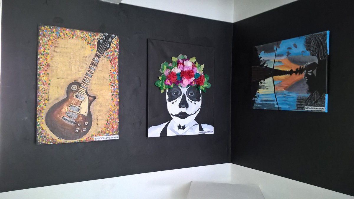 KickplateGall's tweet photo. Now showing at @KickplateGall  the wonderful artwork by the GCSE learners from Abertillery Learning Community @ALC_SECONDARY  The show runs until Weds 11 July. All welcome. https://t.co/1dyWy8F0WI
