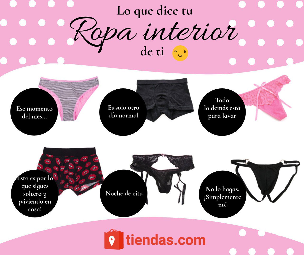 Tiendas on Twitter: "¿Sabes lo qué dice de ti tu ropa interior? 🤔🙄 ¡Feliz viernes! #ropa #interior https://t.co/I1JQW87UYg" / Twitter