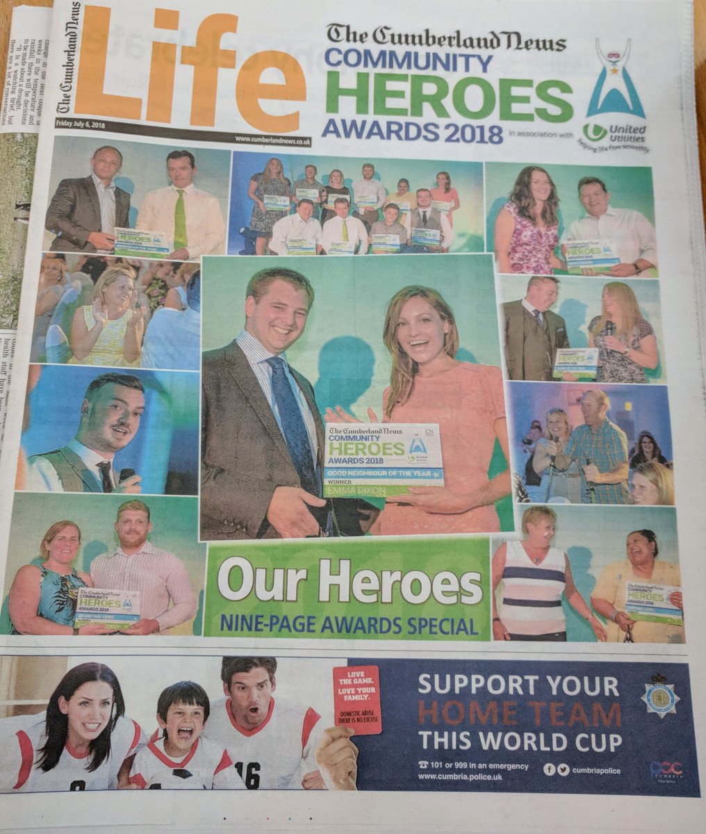 Get the latest copy of #LIFE in #TheCumberlandNews Featuring <a href="/cumbnews/">The Cumberland News</a> Community Heroes Awards 2018 🏆 in association with <a href="/unitedutilities/">United Utilities</a> 😀 #Cumbria