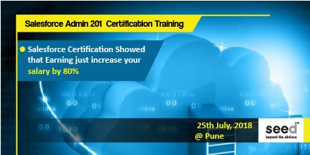 seed_workshops's tweet image. Salesforce Admin 201 (SFDC) Certification Training Courses In Pune,Mumbai. Apply Now: goo.gl/KqPrTy
#salesforcedemo, #salesforcetrainingvideosforbeginners, #salesforcetraining, #salesforcetutorial, #salesforcetutorialforbeginners, #salesforce, #whatissalesforce