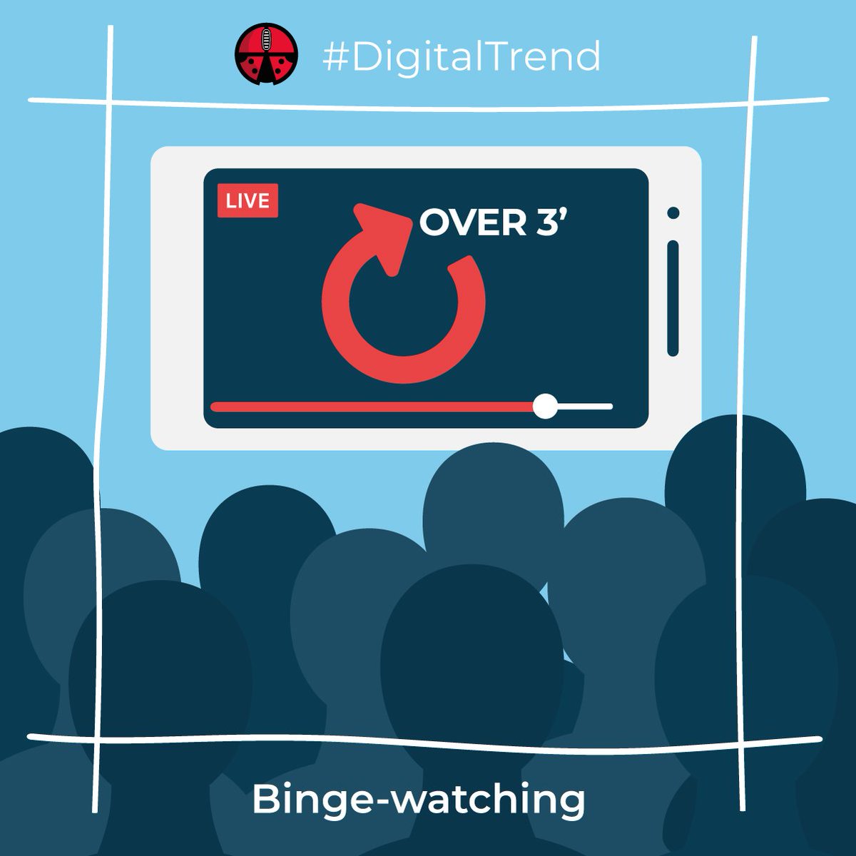 ldybg_io's tweet photo. Binge-watching online, è questo il #DigitalTrend del momento. 
Le statistiche parlano di utenti online che preferiscono sempre più la visualizzazione di video con durata superiore ai 3 minuti o in live streaming. Non a caso l'onda è stata cavalcata da Instagram con la #IGTV! https://t.co/otRHEo7nQU
