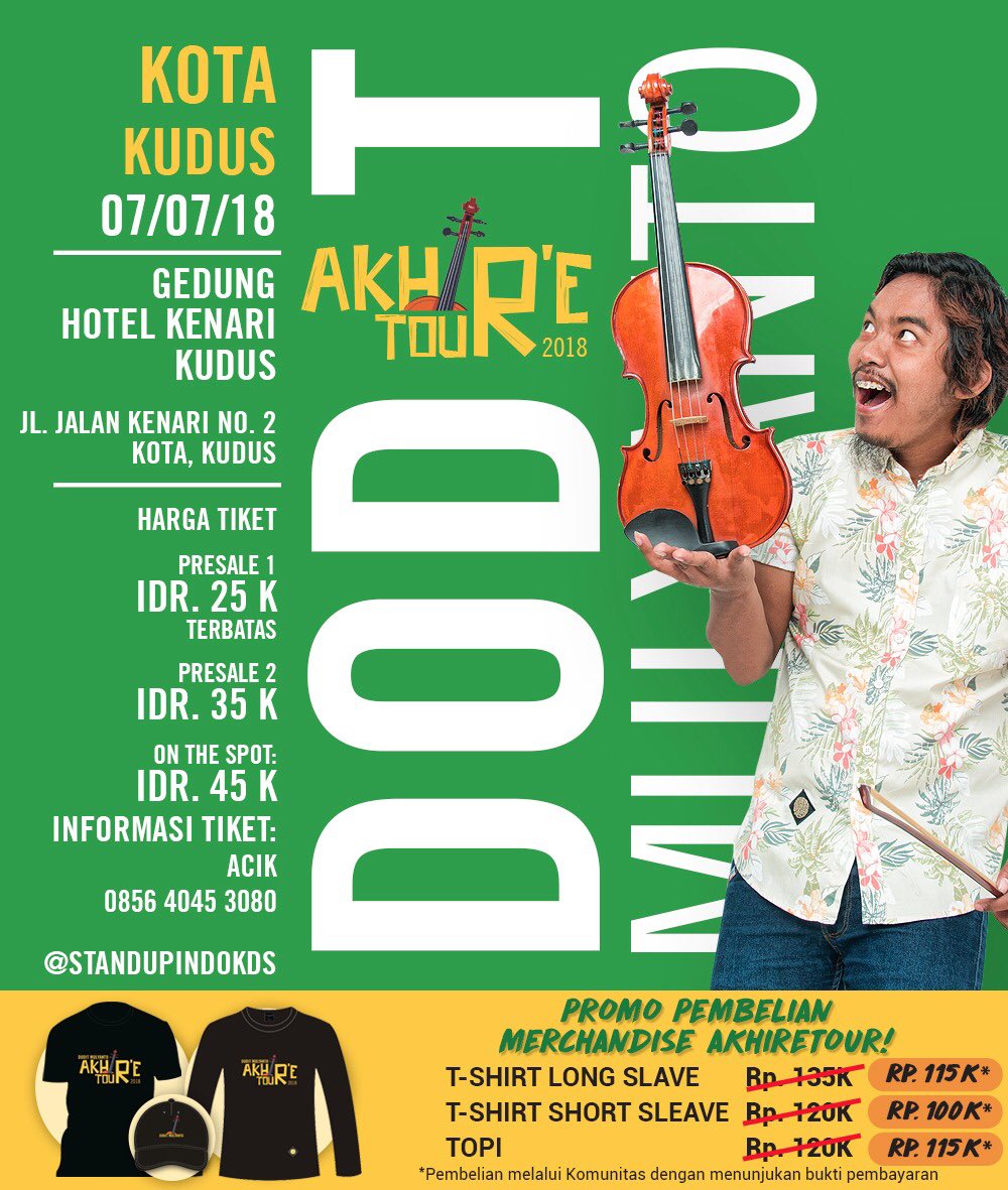Dan untuk #AkhireTour By <a href="/Dodit_Mulyanto/">Dodit Mulyanto</a> bakalan mampir juga loh di Kudus. 

Cus diborong ya gaes tiketnya 😘