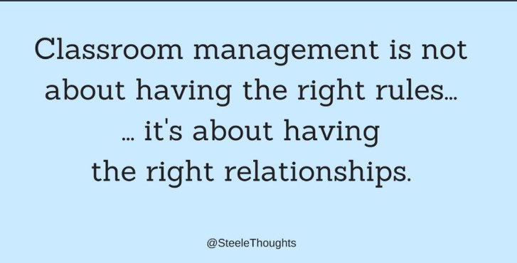 Great point from <a href="/SteeleThoughts/">Danny Steele</a> on classroom management