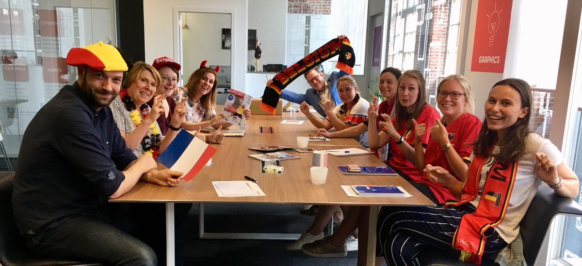 duomediaPR's tweet photo. The #duoladies &amp; team are ready for tonight's game against Brazil! Our French colleagues will cheer on their team earlier today, but afterwards it's full focus on Belgium. Let's do this, Red Devils! #BRABEL https://t.co/E3Bcz6LAgP