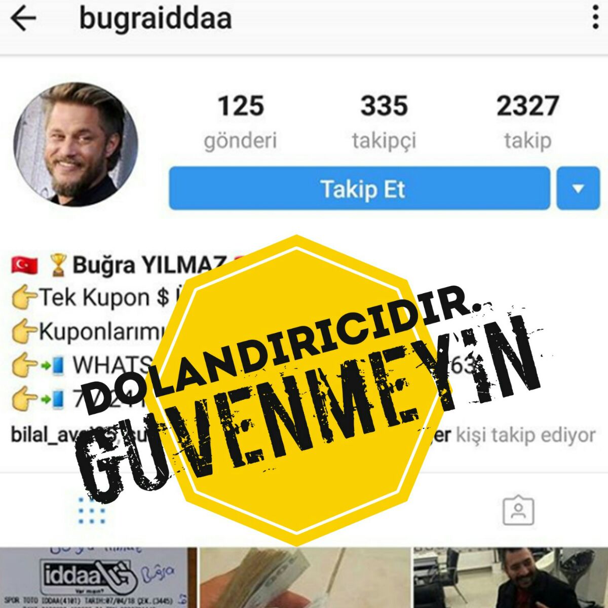 KUPON ALMADAN ÖNCE BİZE DANIŞIN PARANIZI KAPTIRMAYIN 📣📣
DOLANDIRICIMI DEĞİL Mİ SİZE SÖYLEYELİM ❗❗❗
DOLANDIRICILARI İFŞALIYORUZ ❗❗❗
#iddaa #iddaakuponu #iddaaifsa #iddaaanaliz #bahisanaliz #bahiskrali #bahisci #ucretsizkupon #analiz #kuponsatis