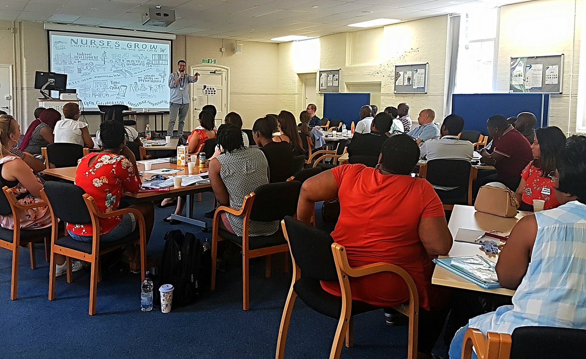 NDT_SWLSTG's tweet photo. Our #studentnurse end of year review is underway! We are excited to welcome back our 1st year @KUStGeorges @KingstonUni PG Dip and BSc #nursingstudents to give @SWLSTG some feedback and contribute to discussion about quality improvement @Bmat111 @minifeet2 @Kiran2R @MentalLondon https://t.co/dzupi98npb