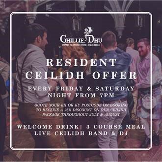 Looking to do something different with your Friday &amp; Saturday nights?

Head along to the <a href="/GhillieDhu1/">GhillieDhu</a> who are known for their amazing ceilidhs! 

25% off for Edinburgh Residents‼️

To book and more info👉 ghillie-dhu.co.uk/ceilidhs/  or 0131 222 9930