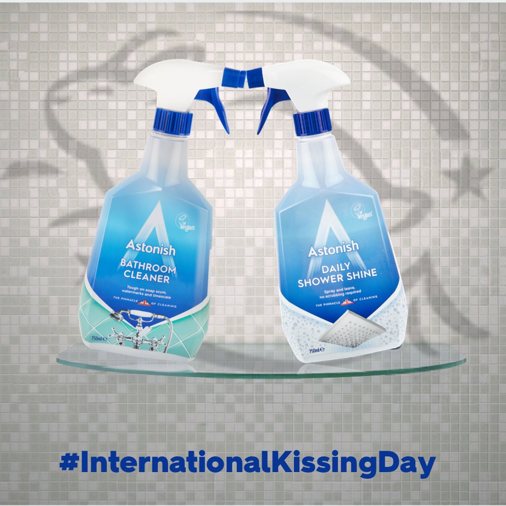 Did you know that all Astonish products are registered Vegan with <a href="/TheVeganSociety/">The Vegan Society</a> and certified cruelty free by <a href="/CrueltyFreeIntl/">Cruelty Free International</a> We create cleaning products for all areas of the home.. bathrooms and kitchens love Astonish!  #InternationalKissingDay