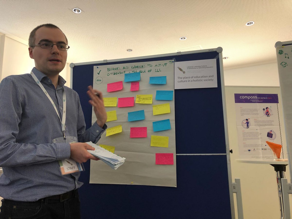 obessu's tweet photo. Discussing "the place of #education and #culture in a holistic society" and particularly the barriers, enablers and ways of practising active citizenship. #LLLPAC18 #LLLCulture https://t.co/NPgeHpN1w1