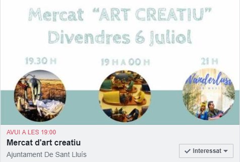 formatjada's tweet photo. Iujuuuuuu!
Aquesta nit serem a St. Lluís a el MERCAT CREATIU!
Vos hi esperem! https://t.co/QGd42KynZj