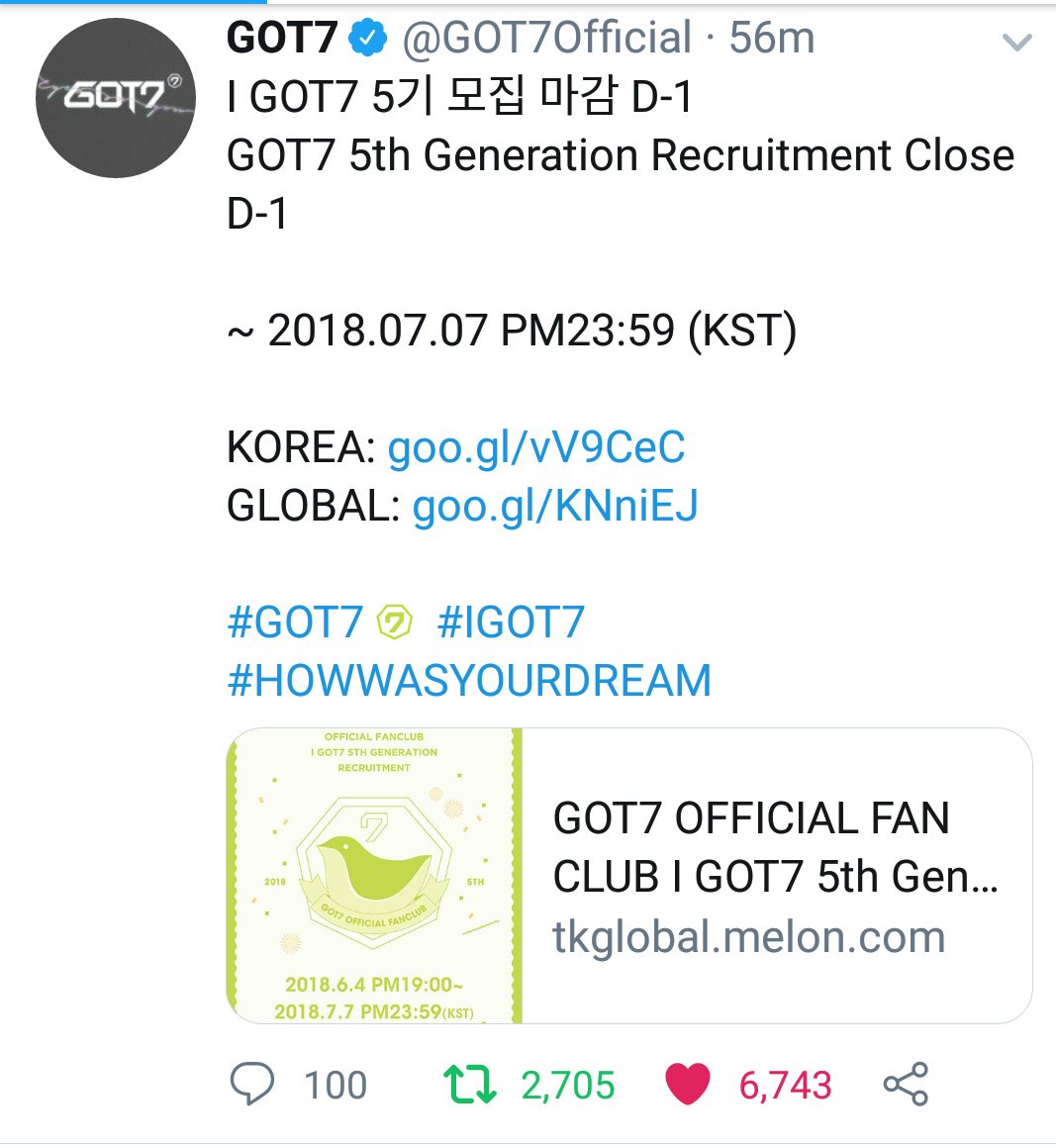 prdsdefsouljayb's tweet photo. D-1 #HOWWASYOURDREAM
😂😂😂 Seriously? I'm so broke that I can't even get the membership nin dreams admin
@GOT7Official #GOT7 #GOT7WORLDTOUR #EYESONYOU #dafBAMA2018Got7 https://t.co/y7qXZuGvHM