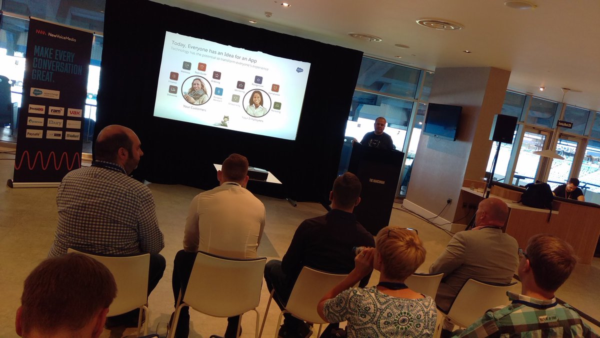 SalesforcePhil's tweet photo. Thanks again to our speakers, attendees and @NewVoiceMedia for sponsoring our #Salesforce North England User Group yesterday at Manchester City's Etihad Stadium! https://t.co/nwk7F7svy8