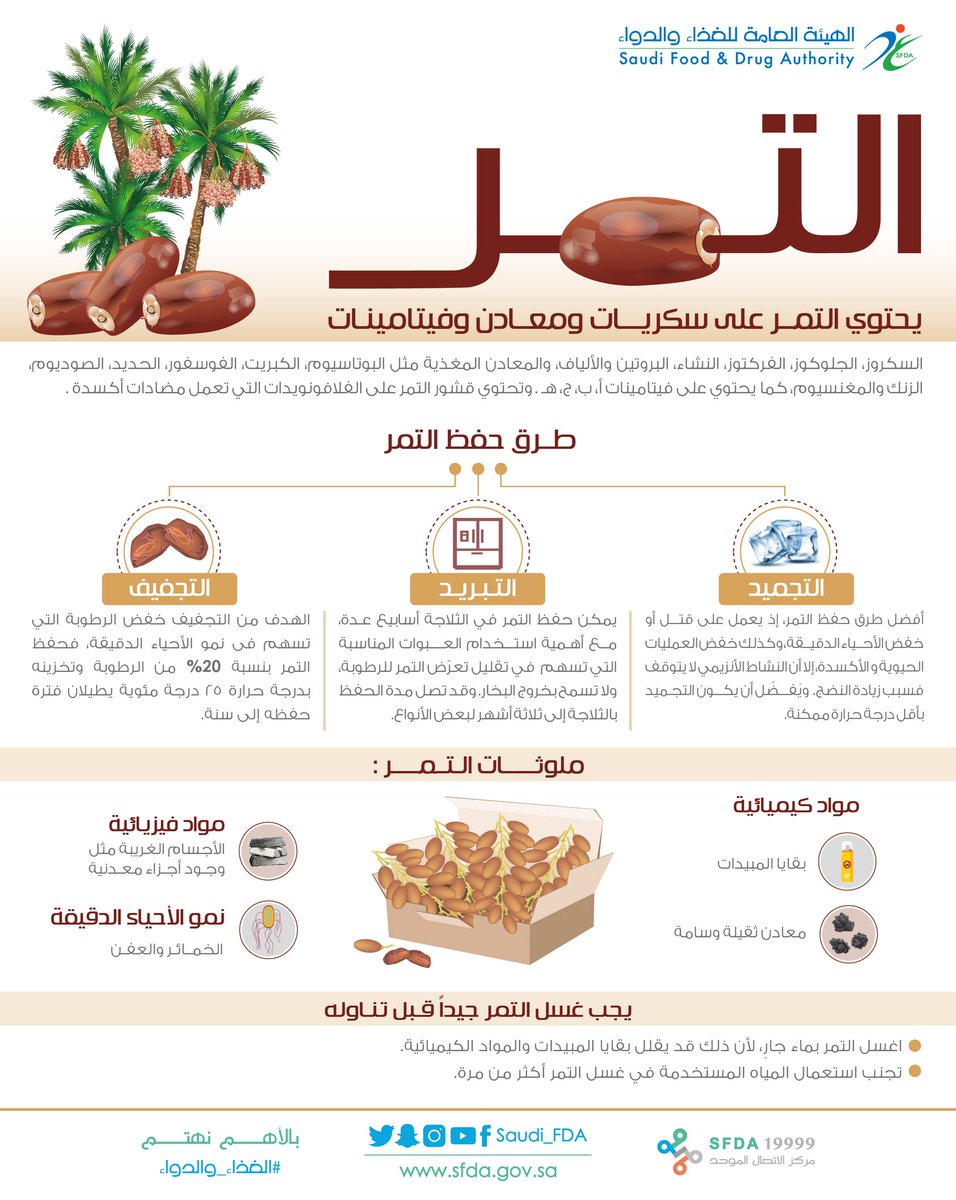 عند حفظ التمور يشترط