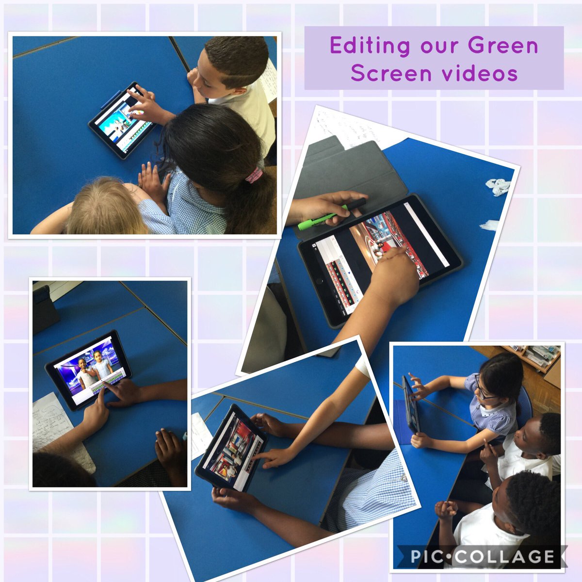 EPSMrsSpence's tweet photo. Using our #EdTech knowledge we were editing our #GreenScreen videos and choosing backgrounds today. #drama #ipads #ipadExperts #WorkingTogether #ProudTeacher @Megan_Hardy93 @Eastfield_EN3 @EPSChrsTheo @TinaG78917939 https://t.co/rz2x9RDpvh