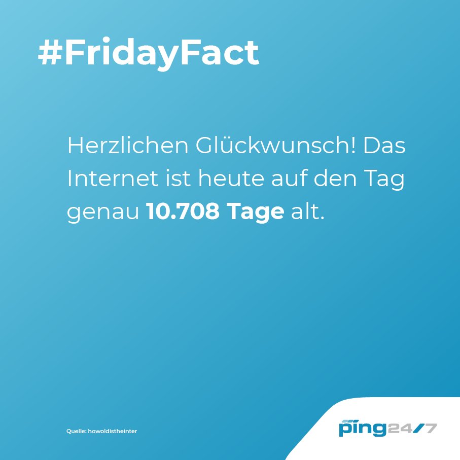 ping247's tweet photo. Jeder kennt es – jeder nutzt es! 
Das #Internet ist aus der modernen #Gesellschaft nicht mehr weg zu denken. Kaum vorstellbar, dass es erst knapp 30 Jahre alt ist. https://t.co/uDFF4OstTl
