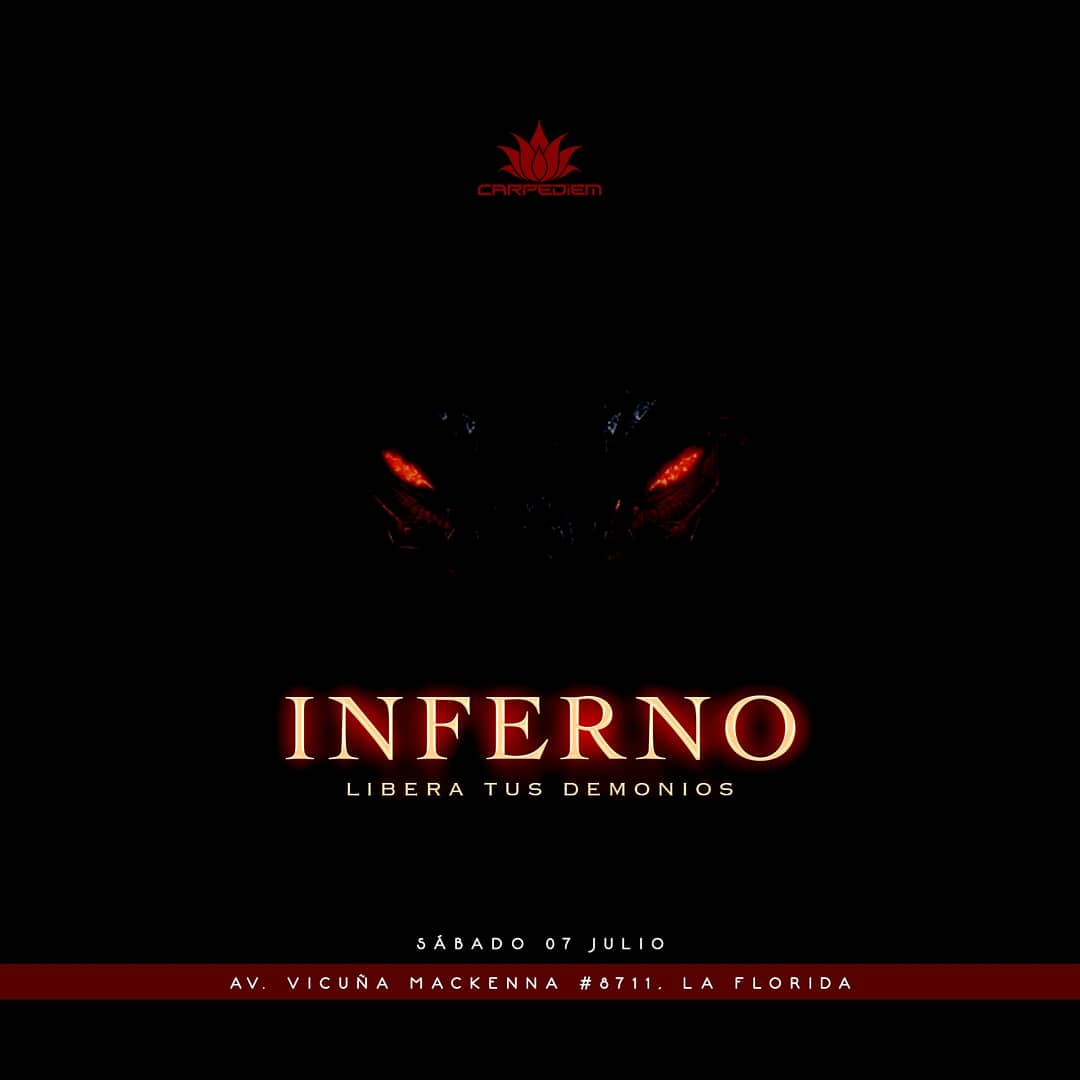 CMultiespacio's tweet photo. Carpediem Multiespacio presenta:
Sábado 07 Julio
INFERNO
"Libera tus Demonios"

-Bienvenida en shot de cucaracha

#anfitriones
#Lluvia de globos
#ruleta
#Concursos, sorpresas &amp; mucho más. https://t.co/VHv6ZVvI73