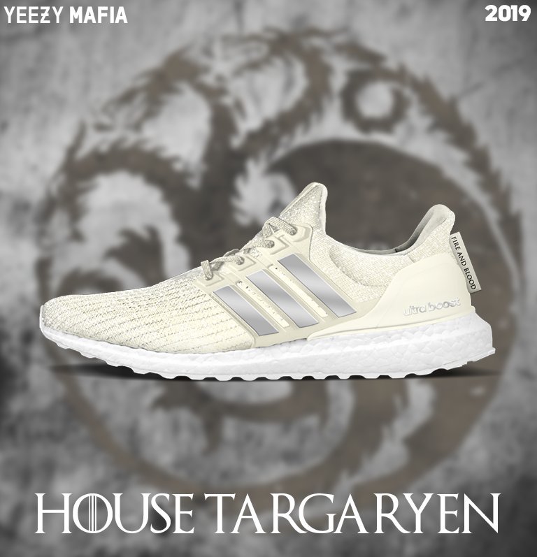 game of thrones x adidas ultra boost house targaryen dragons