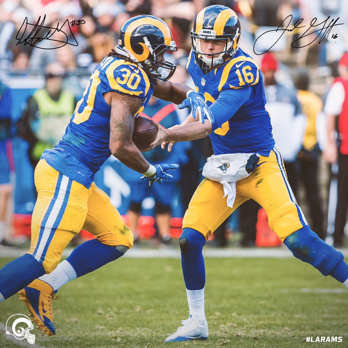 RamsNFL's tweet photo. 🚨 Follow + RT to enter for a chance to win an autographed Todd Gurley or Jared Goff throwback jersey! 🚨

Rules 📝 » https://t.co/Ws5Sykok6R https://t.co/40O0zIvfrr