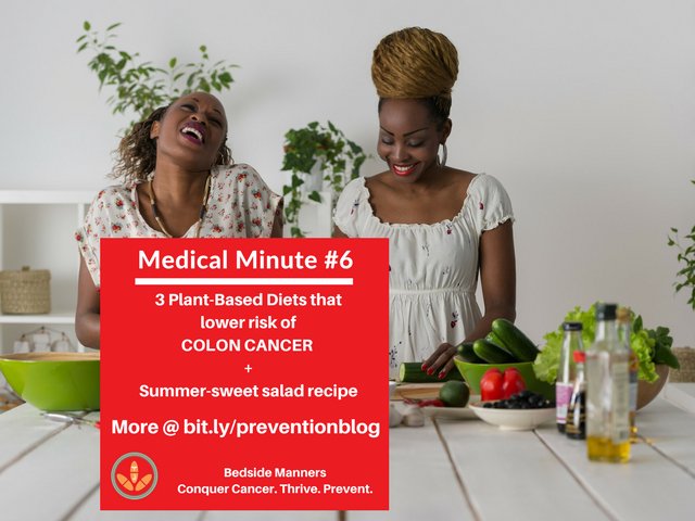 drbedsidemanner's tweet image. 3 #PlantBased diets reduce the #risk of #ColonCancer. Visit bit.ly/preventionblog for all the #info. #Science #IOT drbedsidemanners.com/blog/2017/08/0…