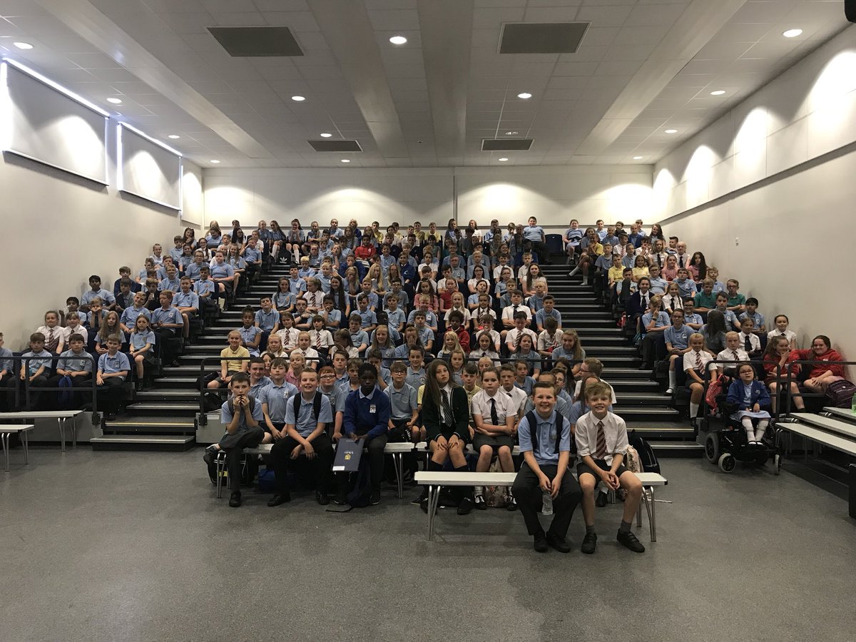 StBedesRCHS's tweet photo. As we say goodbye to the Class of 2018, we also complete our third day of transition with Year 6 pupils and the future Class of 2023. All part of our St Bede’s family. https://t.co/ye46ax4AP2