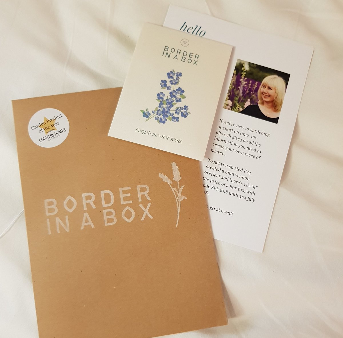 Fab goodie bag gift from award winning garden designer @borderinabox #MIL2018