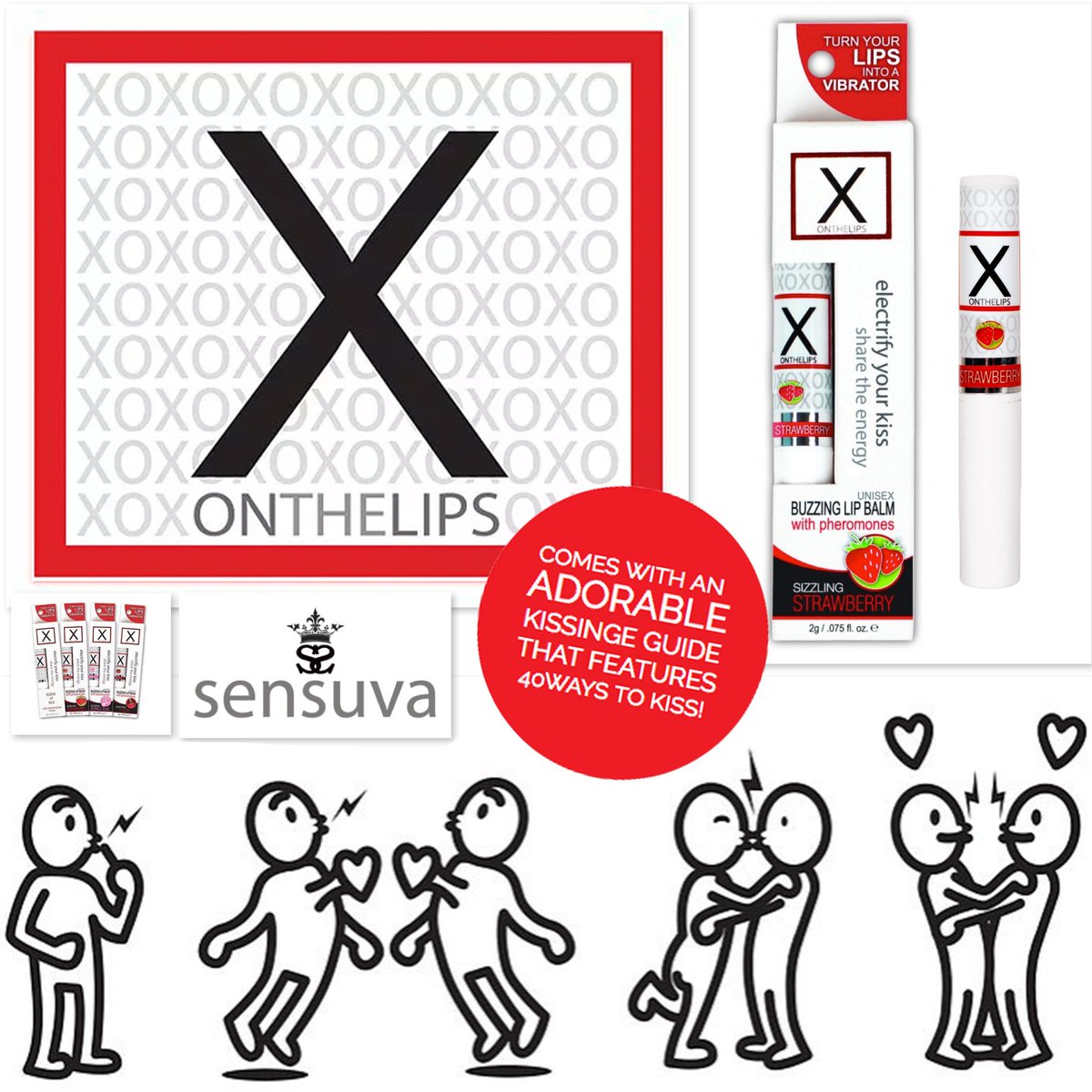 Today's Product Spotlight: X On the #Lips Pheromone Infused Lip Balm by <a href="/SensuvaOfficial/">Sensuva</a>👄💄ow.ly/kwR230kPNfy #InternationalKissingDay #Kiss #Smooch #PuckerUp #MakeOut #TongueTango #FrenchKiss #SensualCare #xonthelips #LipBalm #DoItEveryDay #LionsDen #PleasurePassionRomance