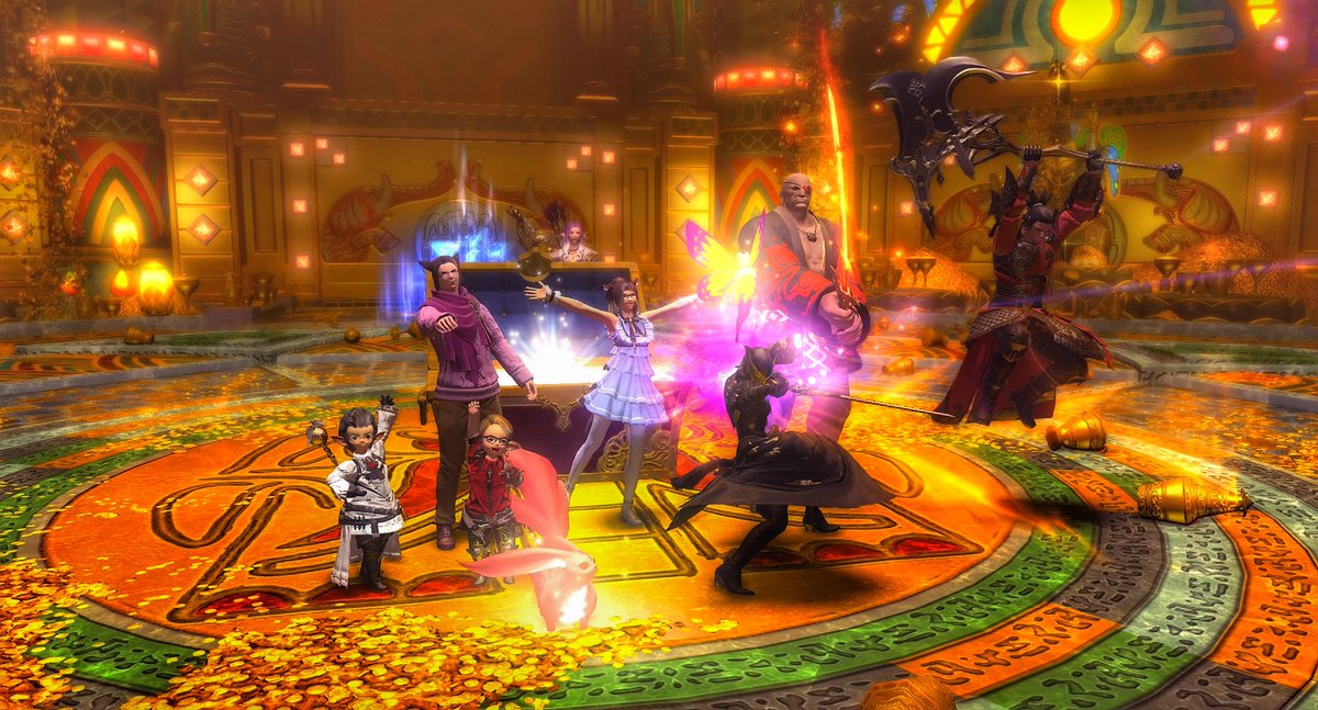 RISE_XIV's tweet photo. Last night was Map Night in the FC! Here are some highlights! #ffxivsnaps #ffxiv #ff14 #mapdungeons #CanalsofUnznair https://t.co/s9kqscVttD