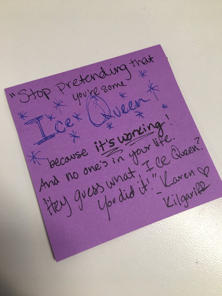SaraCosty's tweet image. A little @KarenKilgariff advice on @MaybeItsYouPod. Gonna make this into a mug for an everyday reality check. ❄️👑