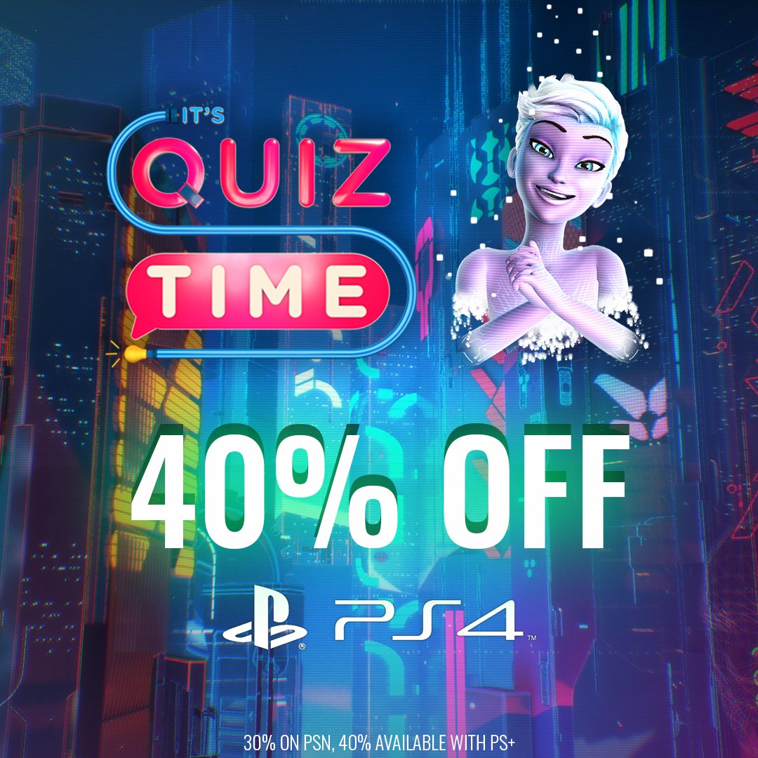 ItsQuizTimetv's tweet photo. Grab It's Quiz Time nearly half price on PS4 until 17th July!

- https://t.co/dANZIpYoW5 https://t.co/0i5viGi1fe