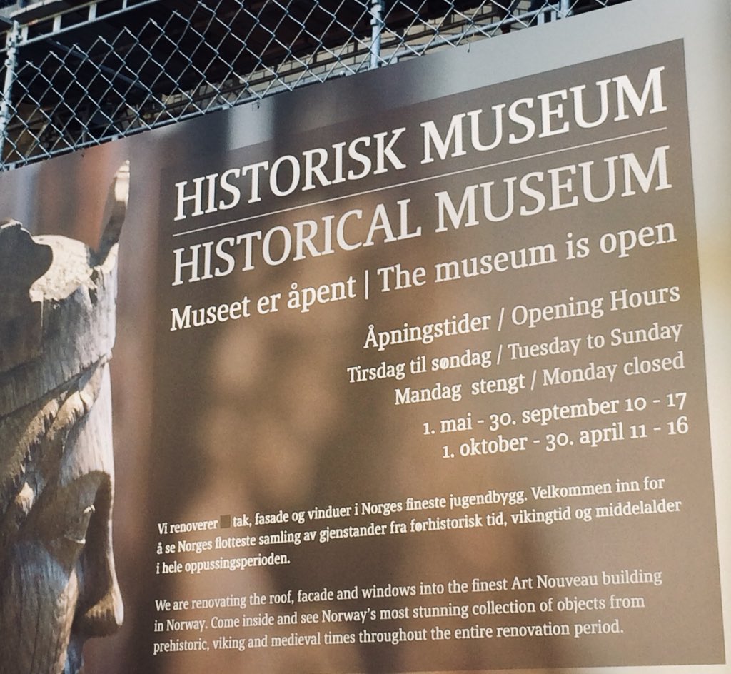 musealeideer's tweet photo. Bare tuller litt med «naboen», som faktisk er åpent tross litt barrikadert fasade:) https://t.co/kNY42DtuEw