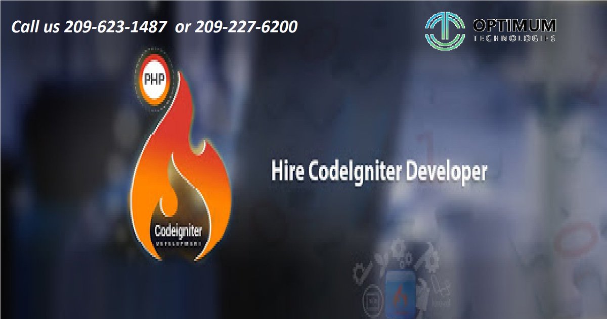 #HireDedicated #CodeIgniter Developers, Programmers, Experts At Optimum Technologies.

Hire Parttime #Developer OR fulltime #Developer

Call Us:209-227-6200
Email: info@optimumtechno.com