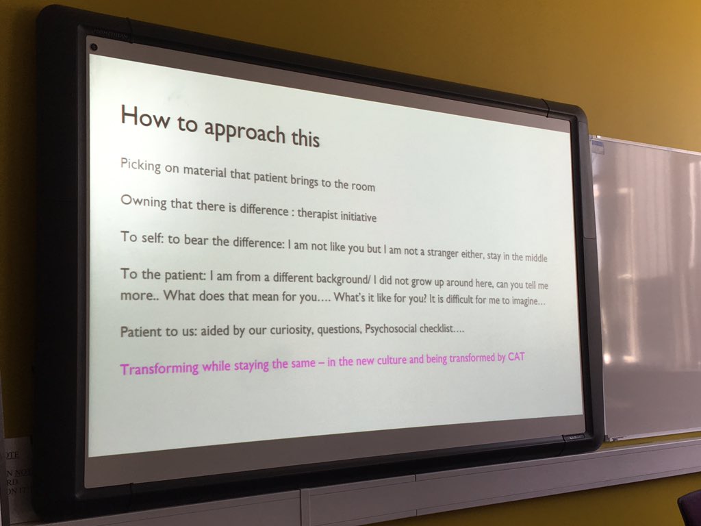 RParkinsonCamb's tweet photo. Thanks to Siva and Ewa for such a stimulating workshop and discussion around difference in people and how that affects therapy. #ACATconf18 #CATauthent https://t.co/RbeQ5zu5mC