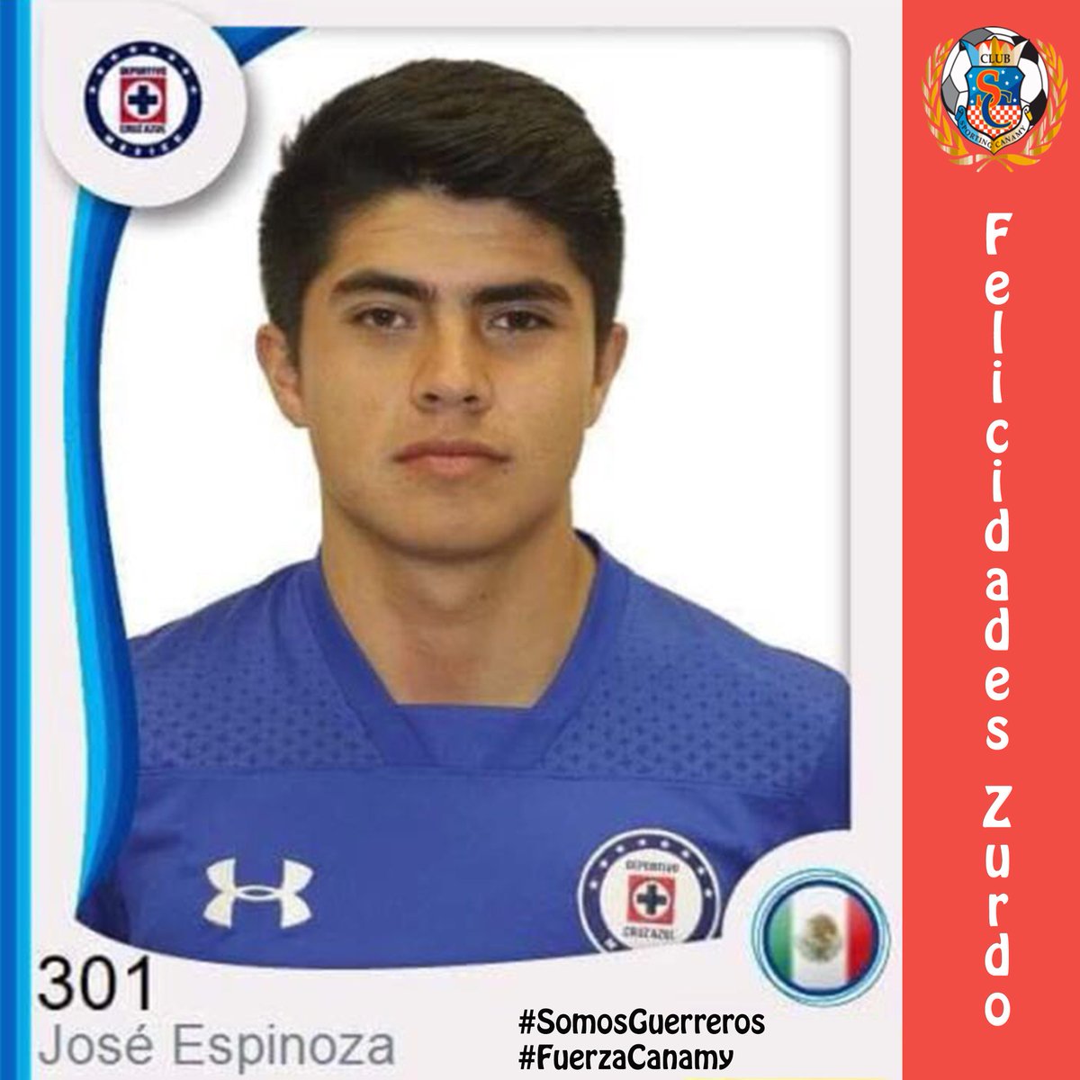 ¡¡¡Felicitamos a José Espinoza, nuestro Campeón Goleador de la temporada, porque ahora forma parte del Club Cruz Azul!!!

#SomosGuerreros
#FuerzaCanamy